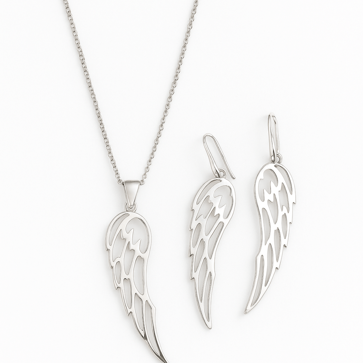 Wings of Eternity – 925 Sterling Silver Angel Wing Jewellery Set - Yenny Jewels
