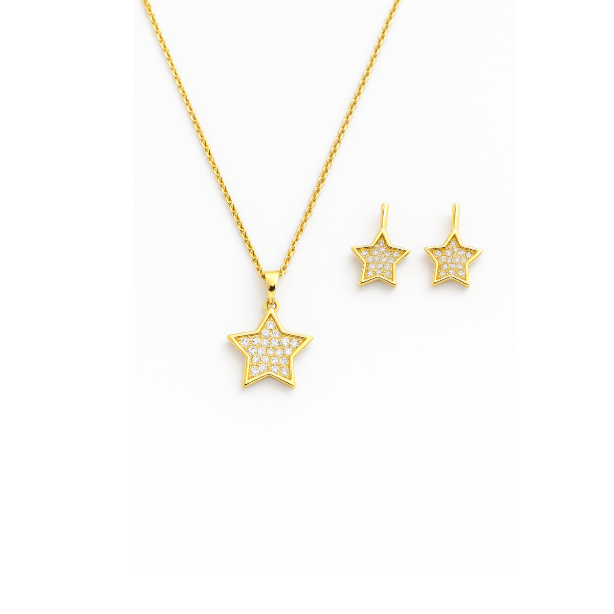Starlight Elegance – Gold - Plated Sterling Silver Star Set - Yenny Jewels