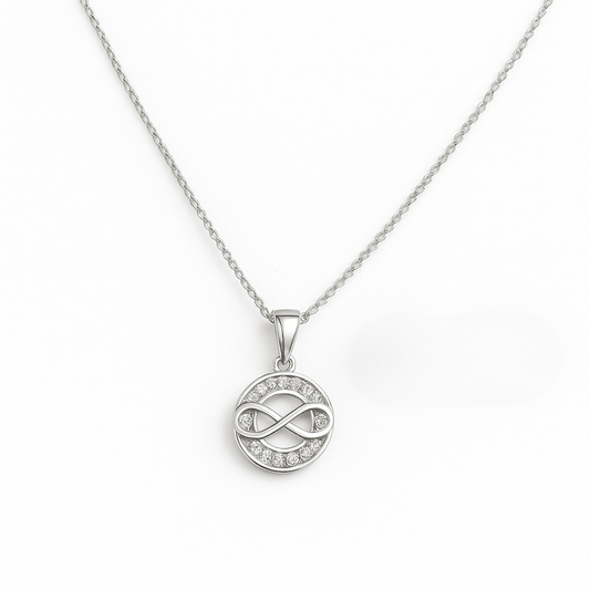 Sterling Silver Infinity Jewellery Set with CZ Stones - Yenny Jewels