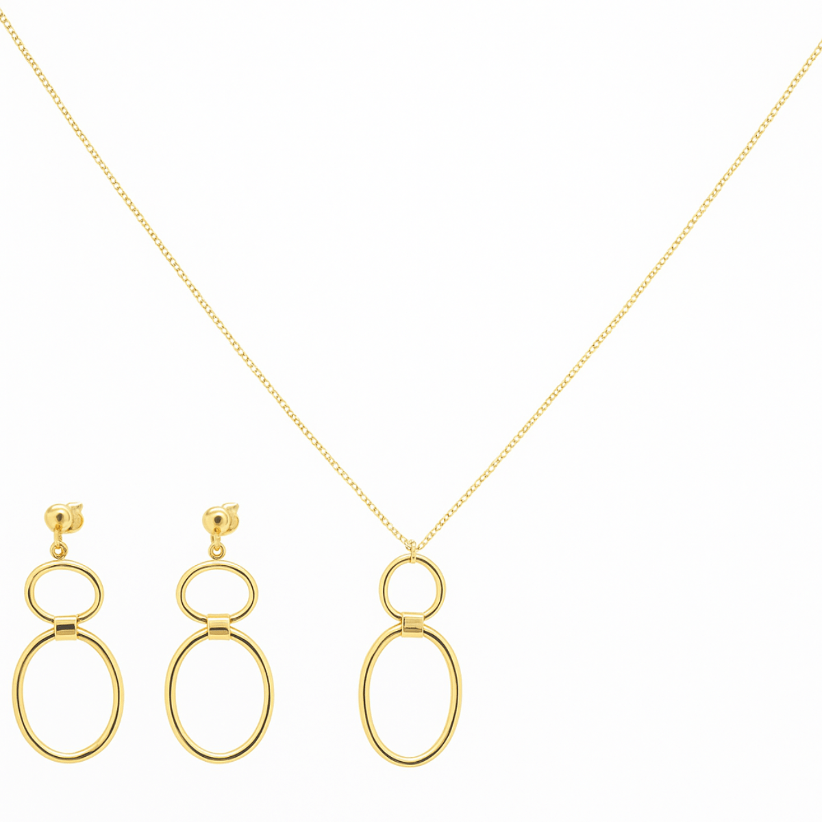 Minimalist Oval Jewellery Set - Yenny Jewels