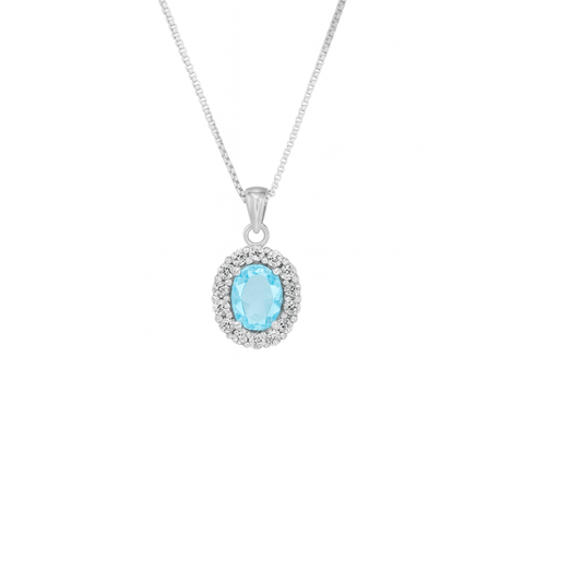 Celestial Waters: Oval Aquamarine Halo Set - Yenny Jewels