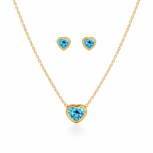 Azure Heart Set - Pre - Order|Pre - Ordine (10 - 15 working days| giorni lavorativi) - Yenny Jewels