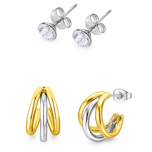 The Forever - Finish Duo: 316L Steel & Rhodium - Yenny Jewels