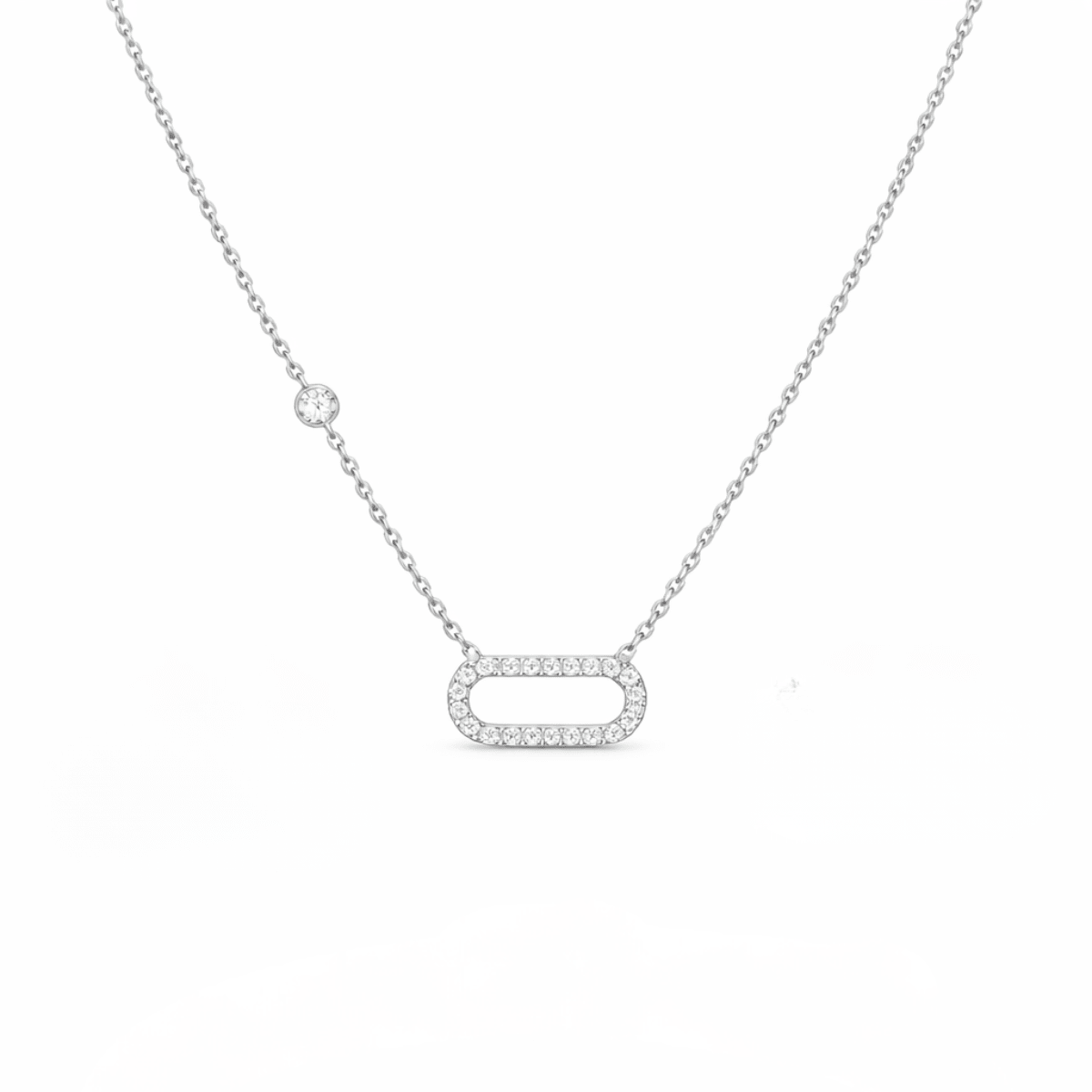 The Halo Oval Suite - 316L Steel Radiant Cubic Zirconia Jewellery Set - Yenny Jewels