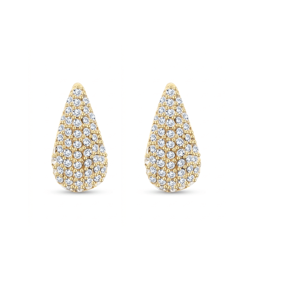The Aurora Teardrop Pavé Hoops - Yenny Jewels