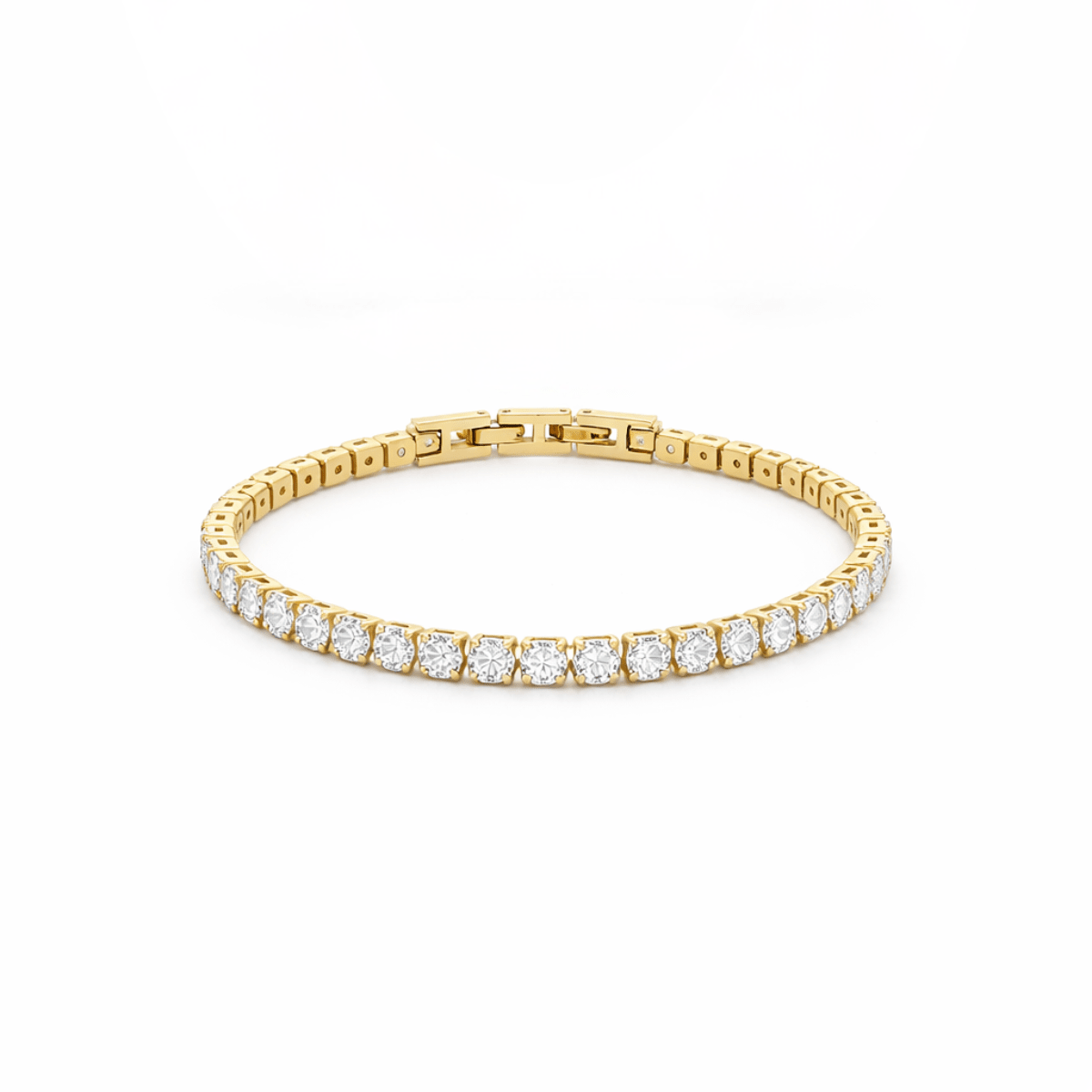 Liquid Ice - 316L Stainless Steel Tennis Necklace & Bracelet Set - Yenny Jewels