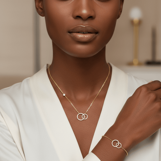 The Eternal Bond Set | 316L Stainless Steel & Rhinestone - Yenny Jewels