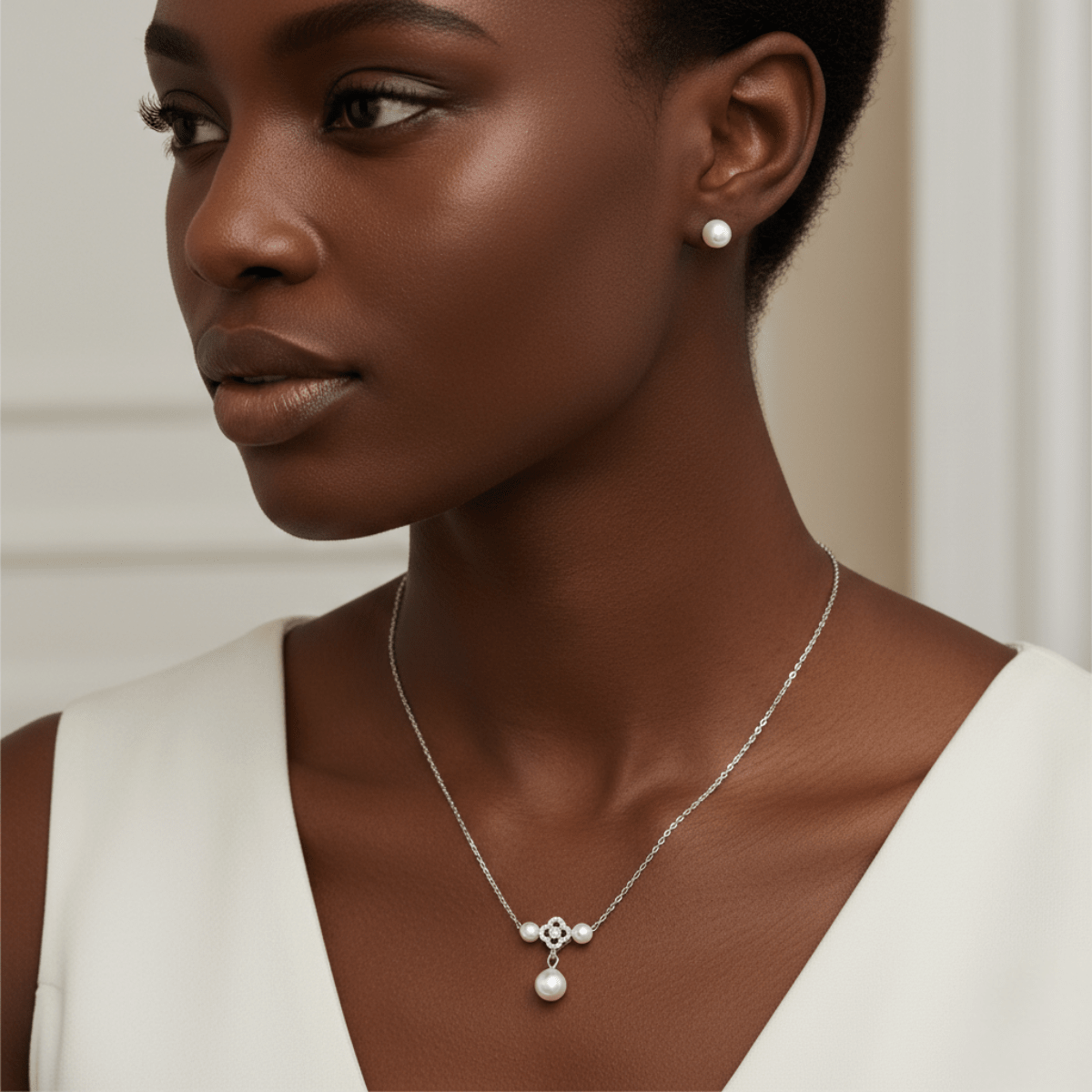 Empress Floral Minimalist Jewellery Set - Tarnish - Free - Yenny Jewels