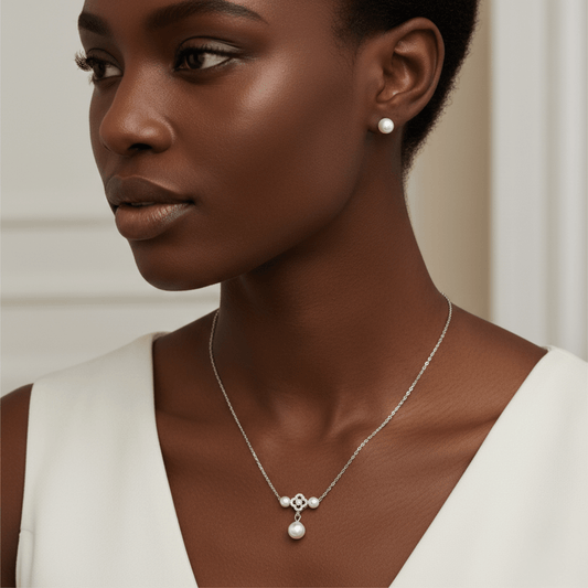 Empress Floral Minimalist Jewellery Set - Tarnish - Free - Yenny Jewels