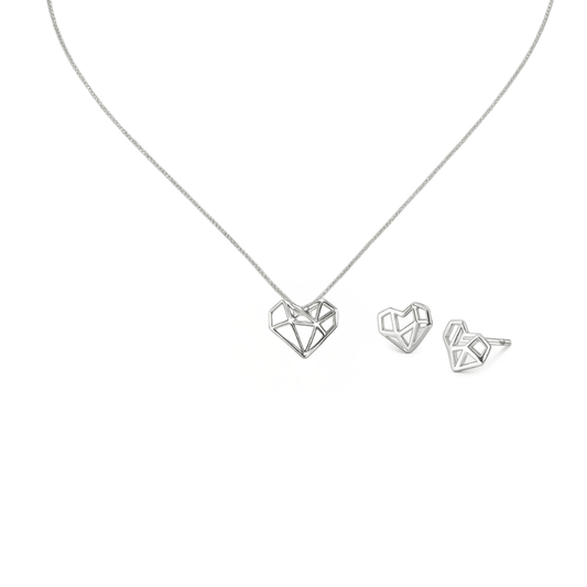 Origami Heart Jewellery Set - Yenny Jewels