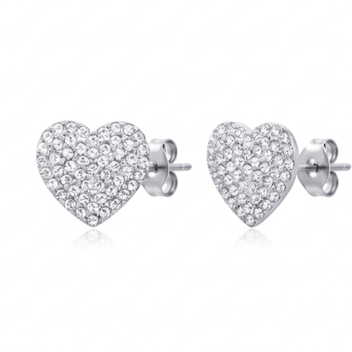 The Lumina Heart Vault: 316L Silver & Pave Rhinestone Suite - Yenny Jewels