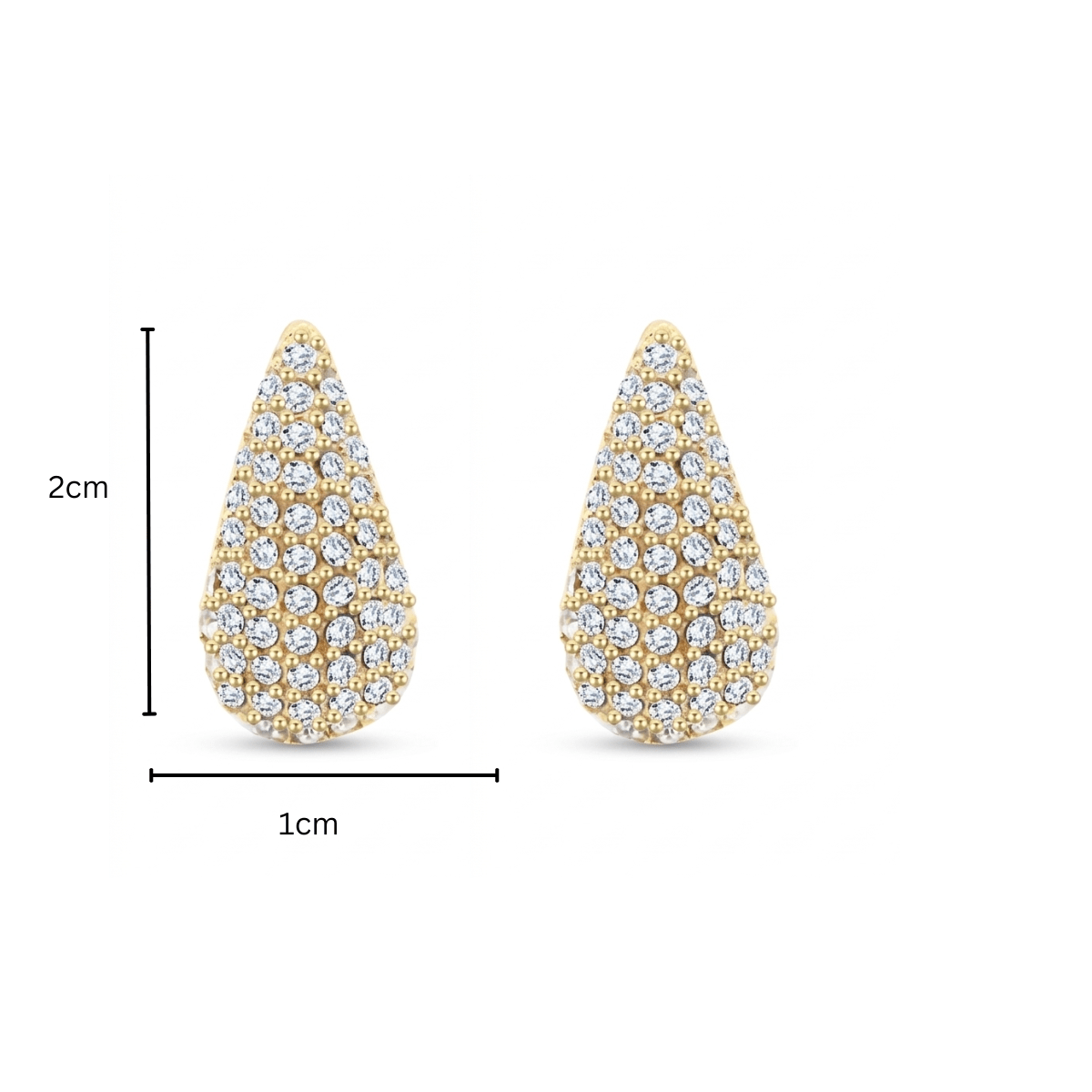 The Aurora Teardrop Pavé Hoops - Yenny Jewels