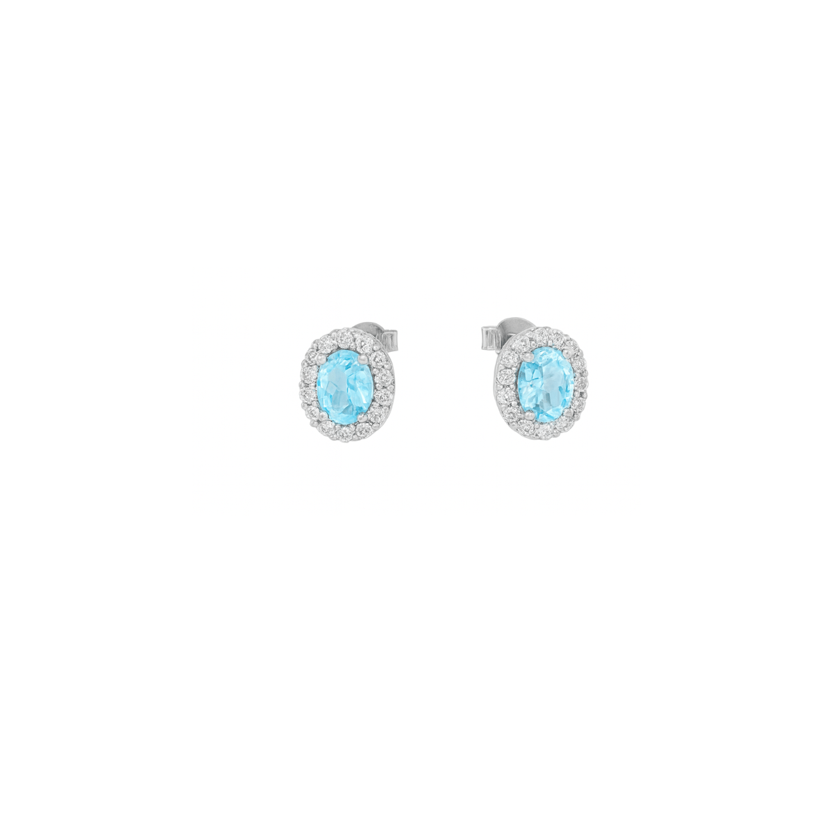 Celestial Waters: Oval Aquamarine Halo Set - Yenny Jewels